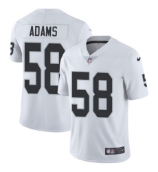 Men's Nike Oakland Raiders #58 Tyrell Adams White Vapor Untouchable Limited Player NFL Jersey