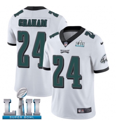 Men's Nike Philadelphia Eagles #24 Corey Graham White Vapor Untouchable Limited Player Super Bowl LII NFL Jersey
