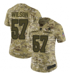 Women's Nike Dallas Cowboys #57 Damien Wilson Limited Camo 2018 Salute to Service NFL Jersey