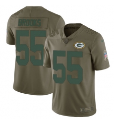 Men's Nike Green Bay Packers #55 Ahmad Brooks Limited Olive 2017 Salute to Service NFL Jersey