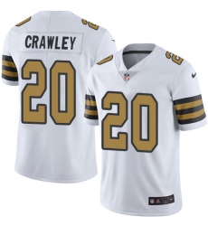 Youth Nike New Orleans Saints #46 Ken Crawley Limited White Rush Vapor Untouchable NFL Jersey