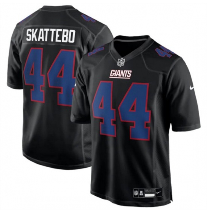 Men's New York Giants #44 Cam Skattebo Black Fashion Football Stitched Game Jersey