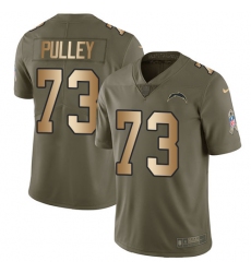 Youth Nike Los Angeles Chargers #73 Spencer Pulley Limited Olive/Gold 2017 Salute to Service NFL Jersey