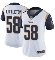 Women's Nike Los Angeles Rams #58 Cory Littleton White Vapor Untouchable Limited Player NFL Jersey