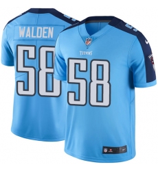 Men's Nike Tennessee Titans #58 Erik Walden Limited Light Blue Rush Vapor Untouchable NFL Jersey