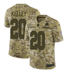 Men's Nike Washington Redskins #20 Rob Kelley Burgundy Limited Camo 2018 Salute to Service NFL Jersey