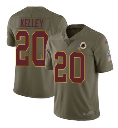 Youth Nike Washington Redskins #20 Rob Kelley Limited Olive 2017 Salute to Service NFL Jersey