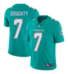 Youth Nike Miami Dolphins #7 Brandon Doughty Aqua Green Team Color Vapor Untouchable Limited Player NFL Jersey