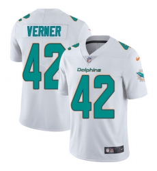 Youth Nike Miami Dolphins #42 Alterraun Verner White Vapor Untouchable Elite Player NFL Jersey