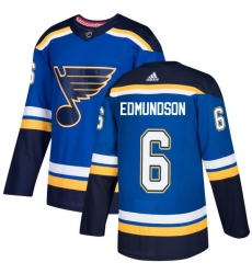 Youth Adidas St. Louis Blues #6 Joel Edmundson Premier Royal Blue Home NHL Jersey