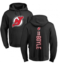 NHL Adidas New Jersey Devils #11 Brian Boyle Black Backer Pullover Hoodie