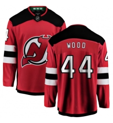 Men's New Jersey Devils #44 Miles Wood Fanatics Branded Red Home Breakaway NHL Jersey