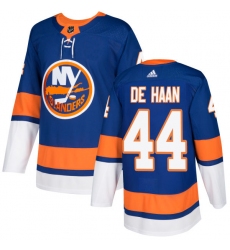 Men's Adidas New York Islanders #44 Calvin de Haan Premier Royal Blue Home NHL Jersey