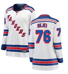 Women's New York Rangers #76 Brady Skjei Fanatics Branded White Away Breakaway NHL Jersey