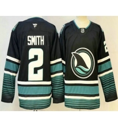 Men's San Jose Sharks #2 Will Smith Black Authentic Jersey