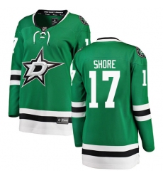 Women's Dallas Stars #17 Devin Shore Authentic Green Home Fanatics Branded Breakaway NHL Jersey