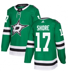 Youth Adidas Dallas Stars #17 Devin Shore Authentic Green Home NHL Jersey