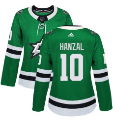 Women's Adidas Dallas Stars #10 Martin Hanzal Authentic Green Home NHL Jersey