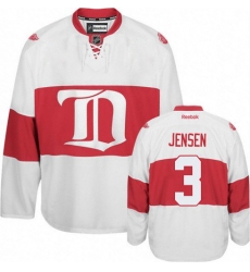 Women's Reebok Detroit Red Wings #3 Nick Jensen Authentic White Third NHL Jersey