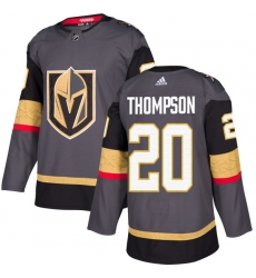 Men's Adidas Vegas Golden Knights #20 Paul Thompson Premier Gray Home NHL Jersey