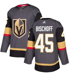 Men's Adidas Vegas Golden Knights #45 Jake Bischoff Premier Gray Home NHL Jersey