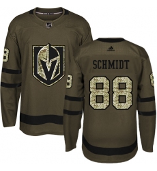 Youth Adidas Vegas Golden Knights #88 Nate Schmidt Authentic Green Salute to Service NHL Jersey
