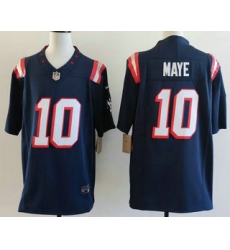 Men's New England Patriots #10 Drake Maye Limited Navy Fashion FUSE Vapor Jersey