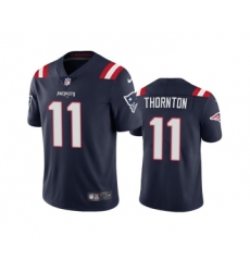 Men's New England Patriots #11 Tyquan Thornton Navy Vapor Untouchable Limited Stitched Jersey