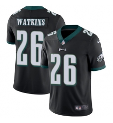 Men's Nike Philadelphia Eagles #26 Jaylen Watkins Black Alternate Vapor Untouchable Limited Player NFL Jersey