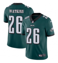 Youth Nike Philadelphia Eagles #26 Jaylen Watkins Midnight Green Team Color Vapor Untouchable Limited Player NFL Jersey