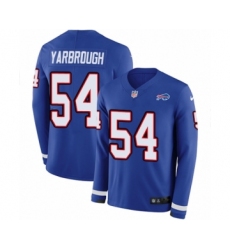 Youth Nike Buffalo Bills #54 Eddie Yarbrough Limited Royal Blue Therma Long Sleeve NFL Jersey