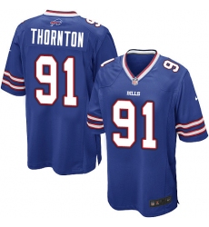 Men's Nike Buffalo Bills #91 Cedric Thornton Game Royal Blue Team Color NFL Jersey