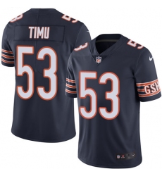 Youth Nike Chicago Bears #53 John Timu Navy Blue Team Color Vapor Untouchable Limited Player NFL Jersey
