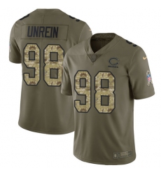 Men's Nike Chicago Bears #98 Mitch Unrein Limited Olive/Camo Salute to Service NFL Jersey