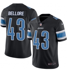 Men's Nike Detroit Lions #43 Nick Bellore Limited Black Rush Vapor Untouchable NFL Jersey