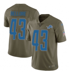 Men's Nike Detroit Lions #43 Nick Bellore Limited Olive 2017 Salute to Service NFL Jersey