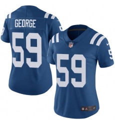 Women's Nike Indianapolis Colts #59 Jeremiah George Royal Blue Team Color Vapor Untouchable Limited Player NFL Jersey