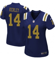 Women's Nike New York Jets #14 Jeremy Kerley Game Navy Blue Alternate NFL Jersey
