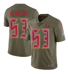 Youth Nike Tampa Bay Buccaneers #53 Adarius Glanton Limited Olive 2017 Salute to Service NFL Jersey