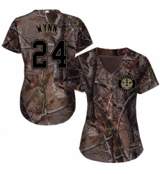 Women's Majestic Houston Astros #24 Jimmy Wynn Authentic Camo Realtree Collection Flex Base MLB Jersey