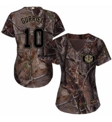 Women's Majestic Houston Astros #10 Yuli Gurriel Authentic Camo Realtree Collection Flex Base MLB Jersey
