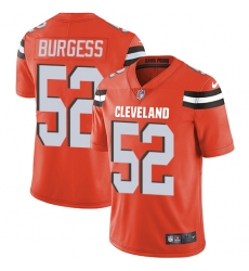 Youth Nike Cleveland Browns #52 James Burgess Orange Alternate Vapor Untouchable Limited Player NFL Jersey