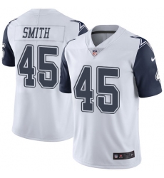 Youth Nike Dallas Cowboys #45 Rod Smith Limited White Rush Vapor Untouchable NFL Jersey