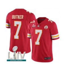 Men's Kansas City Chiefs #7 Harrison Butker Red Team Color Vapor Untouchable Limited Player Super Bowl LIV Bound Football Jersey