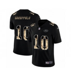 Men's San Francisco 49ers #10 Jimmy Garoppolo Limited Black Statue of Liberty Football Jersey