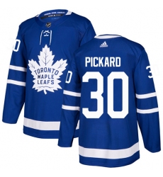Men's Adidas Toronto Maple Leafs #30 Calvin Pickard Authentic Royal Blue Home NHL Jersey