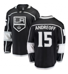 Youth Los Angeles Kings #15 Andy Andreoff Authentic Black Home Fanatics Branded Breakaway NHL Jersey