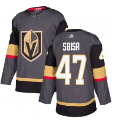 Youth Adidas Vegas Golden Knights #47 Luca Sbisa Authentic Gray Home NHL Jersey