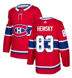 Youth Adidas Montreal Canadiens #83 Ales Hemsky Authentic Red Home NHL Jersey