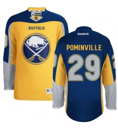Men's Reebok Buffalo Sabres #29 Jason Pominville Authentic Gold New Third NHL Jersey